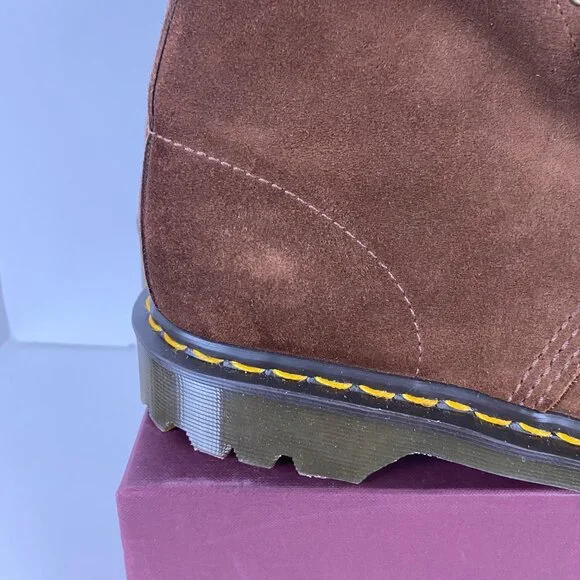 Dr. Martens Repello Calf Suede Boots Men's Size 13 Brown Tan NIB NEW - Picture 13 of 14